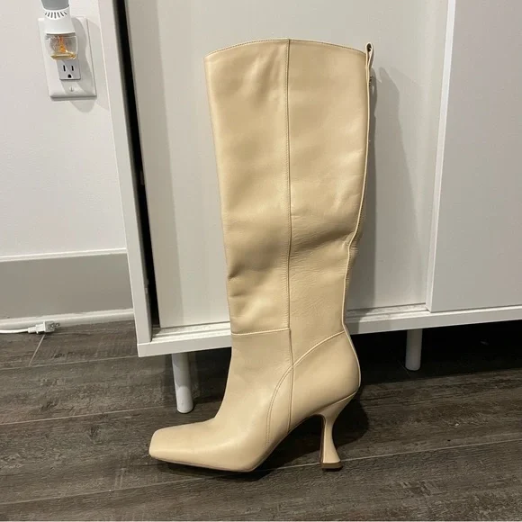 Sam Edelman Adi Tall Boots in Eggshell - Picture 3 of 5